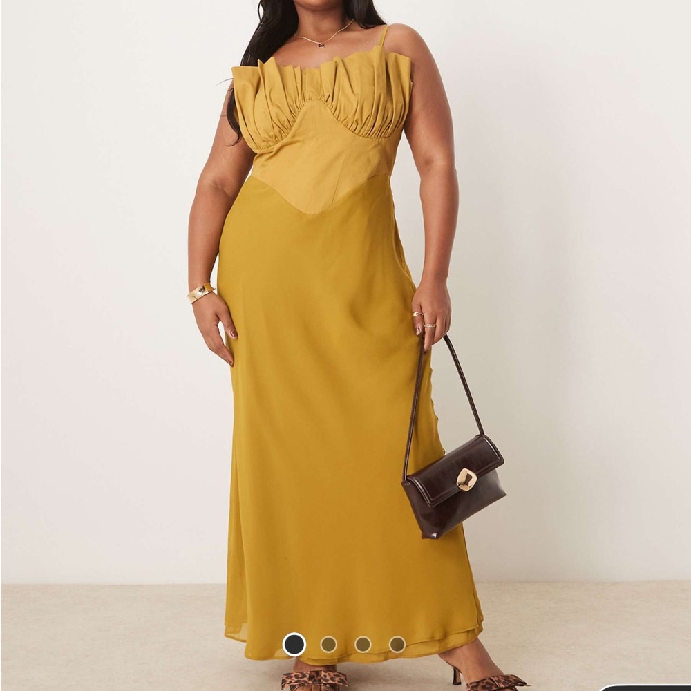 Elegant Mustard Maxi Dress